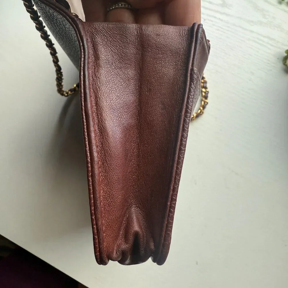 CHANEL Caviar 24K Gold plated Vintage Timeless CC crossbody bag - Classic Brown - Picture 11 of 12